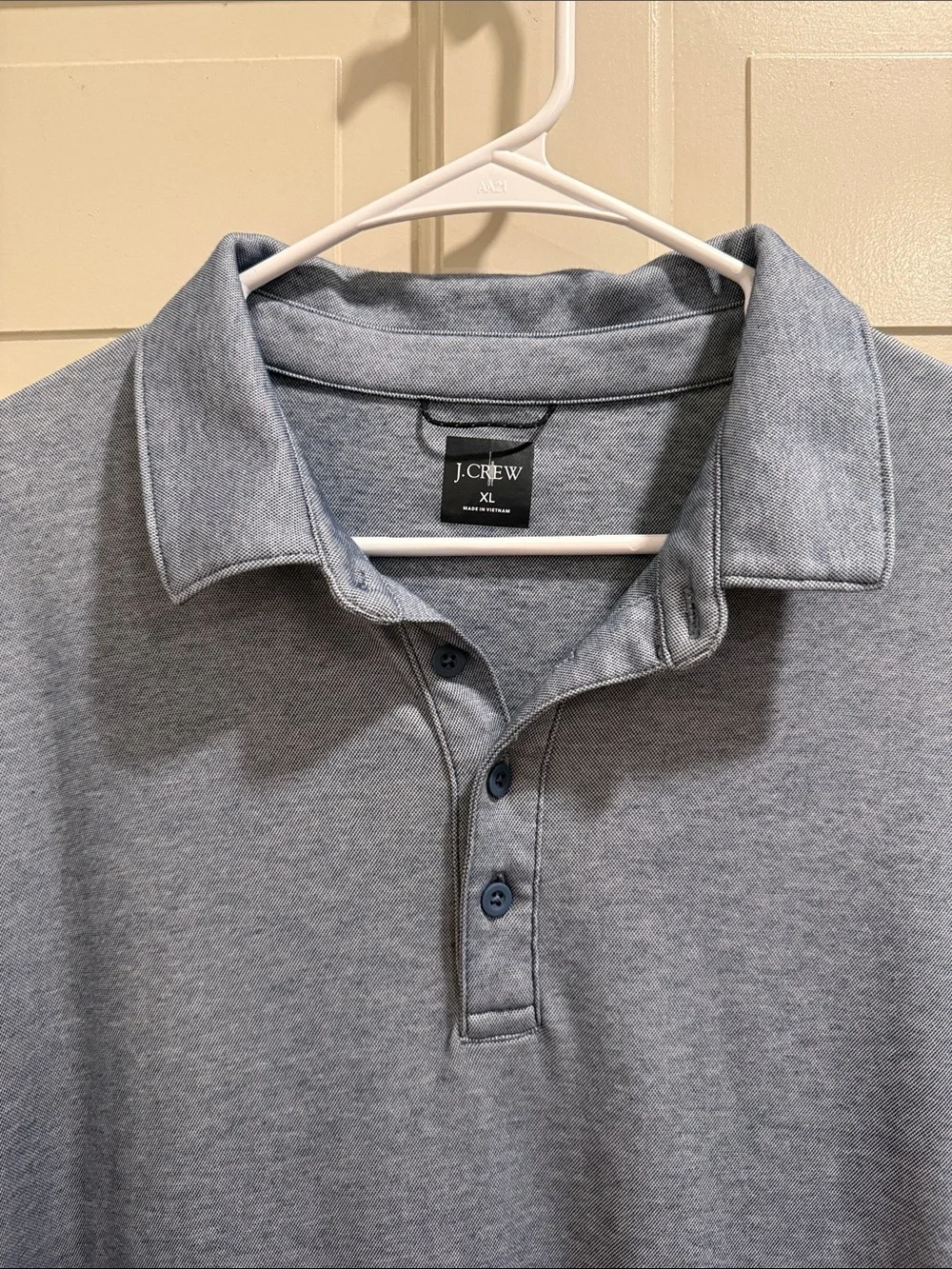 J.Crew Performance Polo Shirt with COOLMAX® Technology Light Heather Blue Sz XL
